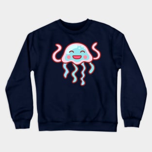 Dancing Cotton Candy Jellyfish Minimal Crewneck Sweatshirt